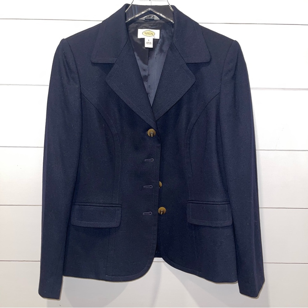 FLAWLESS Talbots Navy Wool Stretch Women's Blazer Size 6